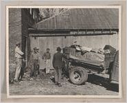 Photograph of men participating in town cleanup campaign, Clarkesville, Habersham County, Georgia, 1950