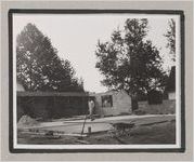 Photograph of a brick building under construction, Clarkesville, Habersham County, Georgia, 1950