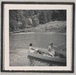Photograph of two women in a boat, Clarkesville, Habersham County, Georgia, 1950