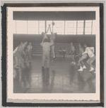 Photograph of North Habersham High School boys basketball team practicing, Clarkesville, Habersham County, Georgia, 1950