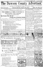 The Dawson County advertiser, 1903 August 29