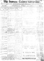 The Dawson County advertiser, 1911 August 26