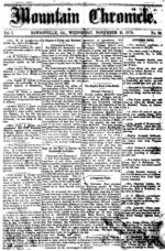 Mountain chronicle (Dawsonville, Ga.), 1879 November 19