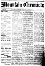 Mountain chronicle (Dawsonville, Ga.), 1882 March 3
