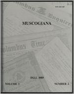Muscogiana Vol. 1(2), Fall 1989