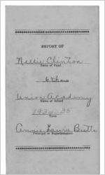 Report card for sixth grade student Nellie Clinton, Lafayette, Georgia, 1934-35