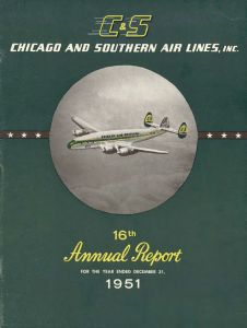 Chicago and Southern Air Lines Annual Report 1951