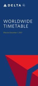 Delta Worldwide Timetable December 1, 2007