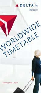 Delta Worldwide Timetable May 1, 2009