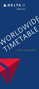 Delta Worldwide Timetable November 1, 2009