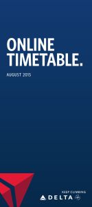 Online Timetable. August 2015