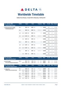 Delta Worldwide Timetable April 2019
