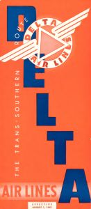 Delta Air Lines System Timetable 1941 August 1