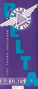 Delta Air Lines System Timetable 1943 March 1