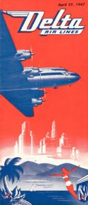 Delta Air Lines System Timetable 1947 April 27