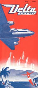 Delta Air Lines System Timetable 1947 July 1