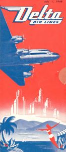 Delta Air Lines System Timetable 1948 July 1
