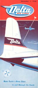 Delta Air Lines System Timetable 1948 December 1