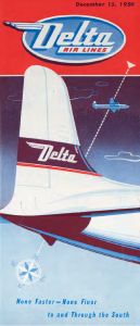 Delta Air Lines System Timetable 1950 December 15