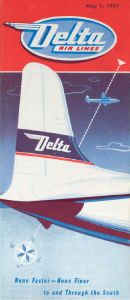 Delta Air Lines System Timetable 1951 May 1