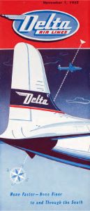 Delta Air Lines System Timetable 1952 November 1