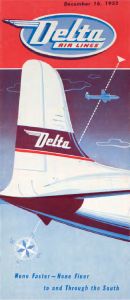 Delta Air Lines System Timetable 1952 December 16