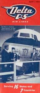 Delta Air Lines System Timetable 1954 April 1
