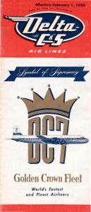 Delta Air Lines System Timetable 1955 February 1