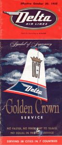 Delta Air Lines System Timetable 1955 October 30
