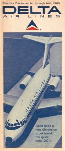 Delta Air Lines System Timetable 1965 December 1