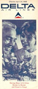 Delta Air Lines System Timetable 1966 April 24