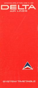 Delta Air Lines System Timetable 1969 April 27