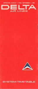 Delta Air Lines System Timetable 1969 August 1