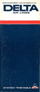 Delta Air Lines System Timetable 1973 September 1