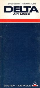 Delta Air Lines System Timetable 1975 April 1