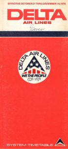 Delta Air Lines System Timetable 1976 October 31