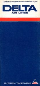 Delta Air Lines System Timetable 1977 October 30