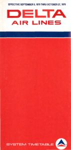 Delta Air Lines System Timetable 1979 September 8