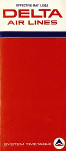 Delta Air Lines System Timetable May 1, 1983