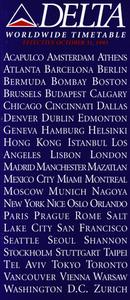 Delta Air Lines Worldwide Timetable October 31, 1993