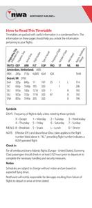 Northwest Airlines System Timetable February 16, 2005
