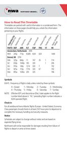 Northwest Airlines System Timetable January 4, 2006