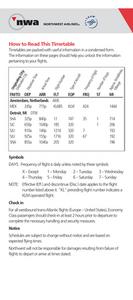 Northwest Airlines System Timetable January 3, 2007