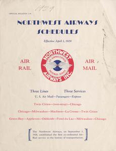 Northwest Airways Schedule 1929 April 1