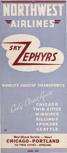Northwest Airlines Schedule 1938 June