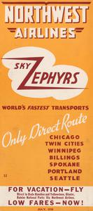 Northwest Airlines Schedule 1938 July 1