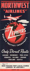 Northwest Airlines Schedule 1939 January 1