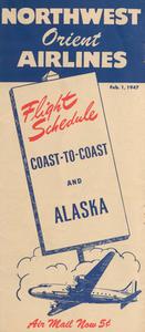 Northwest Orient Airlines Flight Schedule 1947 February 1