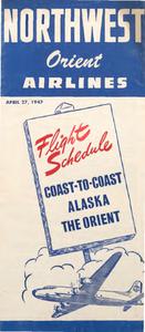 Northwest Airlines Flight Schedule 1947 April 27