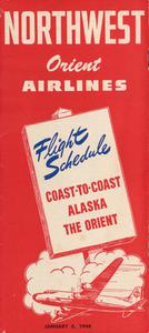 Northwest Orient Airlines Flight Schedule 1948 January 5